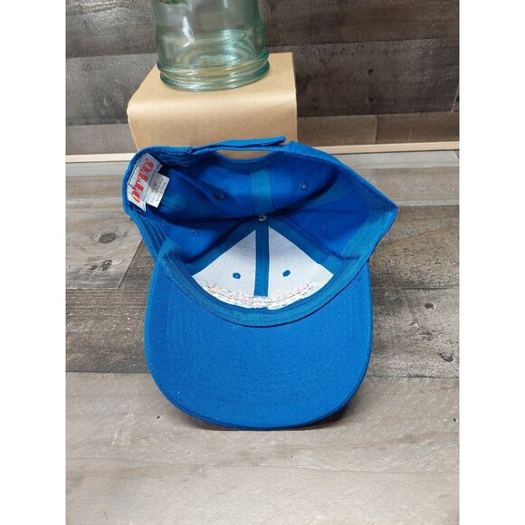 Centramatic Blue Adjustable Baseball Cap With Embroidered Logo & Racing Flag Des - Picture 6 of 7